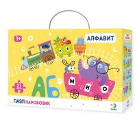 Dodo R300148 Пазл Алфавит Паровозик, 21 элемент
