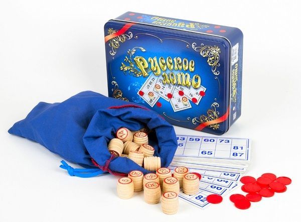 Десятое королевство 01780ДК Настольная игра Русское лото, подарочная жестяная коробка