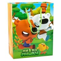 Подарочный пакет "МиМиМишки", бумажный, 18х23х9 см