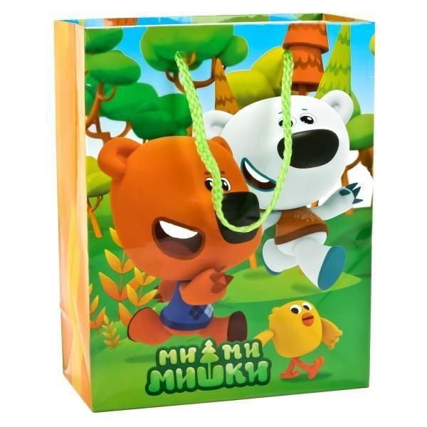 Подарочный пакет "МиМиМишки", бумажный, 18х23х9 см