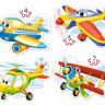 Castorland B-04447 Пазл 4 в 1 Забавные самолетики, 4+5+6+7 деталей