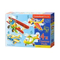 Castorland B-04447 Пазл 4 в 1 Забавные самолетики, 4+5+6+7 деталей