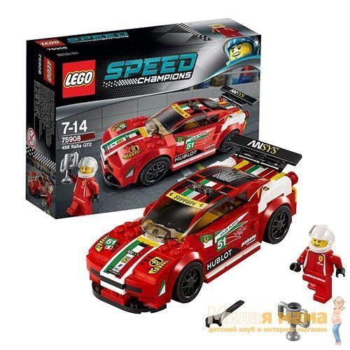 Lego Speed Champions 75908 Конструктор Лего Чемпионы Скорости 458 Италия GT2