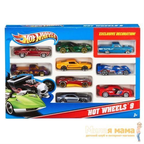 Mattel 54886 Машинки Hot Wheels в подарочной упаковке, 10 шт.
