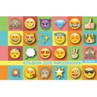 Centrum 87047 Альбом для рисования "Смайлы", 24 листа, формат А4, на скрепке, мелованная обложка 235 гр/м2