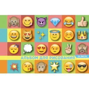 Centrum 87047 Альбом для рисования "Смайлы", 24 листа, формат А4, на скрепке, мелованная обложка 235 гр/м2