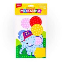 LORI Кэ-005 Мозаика мягкая Малый набор "Слоник", 21х15 см