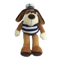 Teddy YSL18711 Мягкая игрушка Собака в тельняшке, 18 см