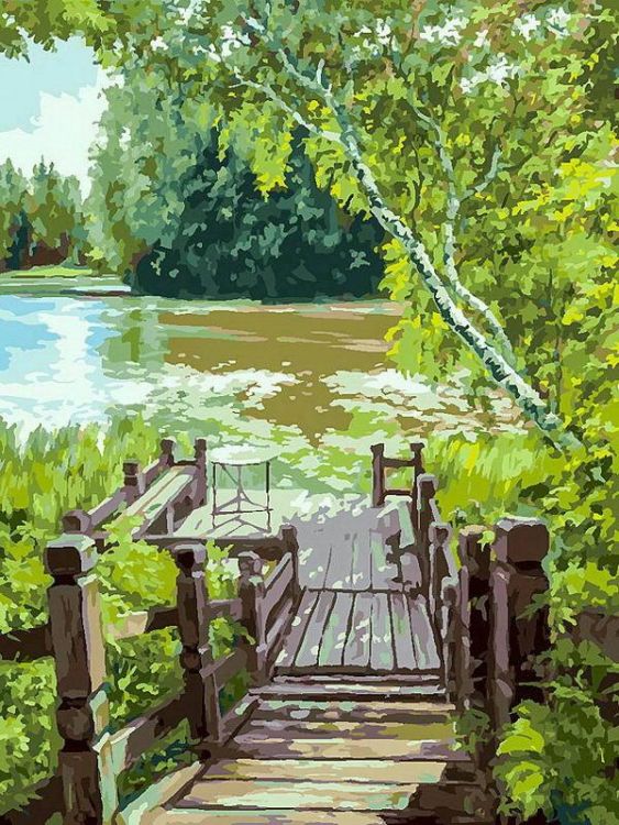 Белоснежка 280-AS Раскраски по номерам 30*40 см Лесенка