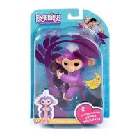 FINGERLINGS 3704A Обезьянка интерактивная МИА (фиолетовая), 12см