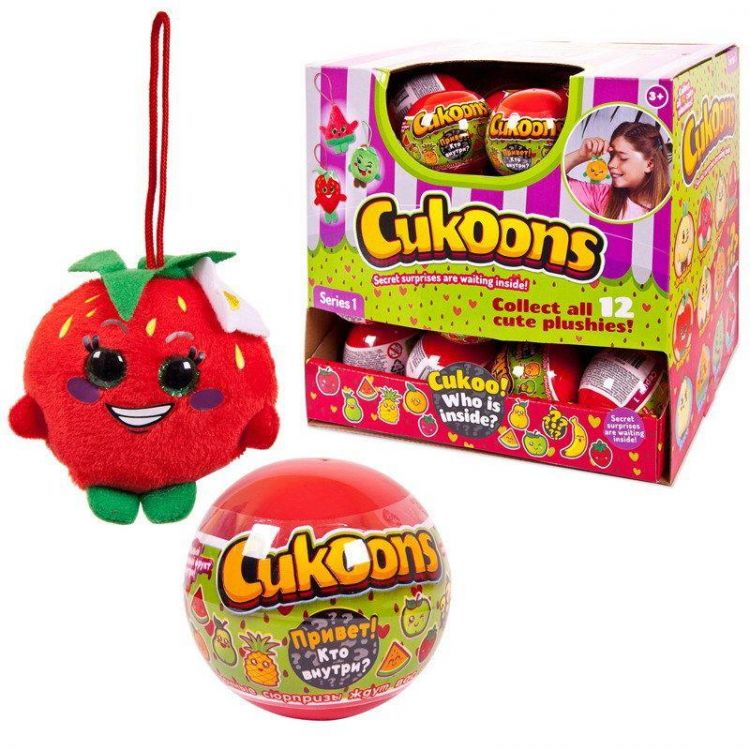 TigerHead Toys Limited SP0005/1 Мягкая игрушка Фрукты Cukoons S1 в пластмассовом шаре, 7 см