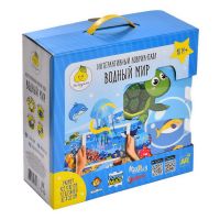 ЯиГрушка 59854 Коврик-пазл ЯиГрушка Водный мир интерактивный AR+, 12 деталей размером 32*32см