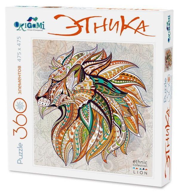 ORIGAMI 02899 Пазл Арт-терапия Этника Царь зверей, 360 деталей