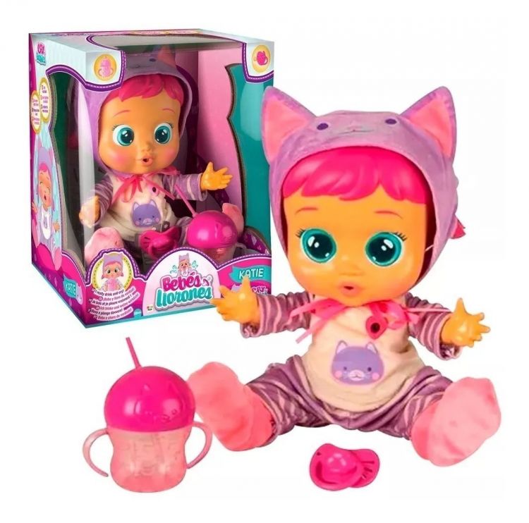 IMC Toys 95939 Функциональный пупс Cry Babies - Плачущий младенец кошечка Кэти