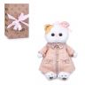 BUDI BASA LK24-028 Мягкая игрушка Кошечка Ли-Ли в розовом костюме в клетку, 24 см