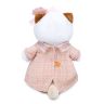 BUDI BASA LK24-028 Мягкая игрушка Кошечка Ли-Ли в розовом костюме в клетку, 24 см