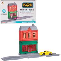 Junfa WT-06127 Конструктор JUNFA Городская улица "Почта" с металлической машинкой 1:64