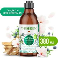 SYNERGETIC 400003 Гель для душа SYNERGETIC Сандал и ягоды можжевельника, биоразлагаемый 0,38л