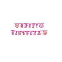 Procos 82652 Гирлянда "Принцессы Disney и питомцы" Happy Birthday, 2.4м