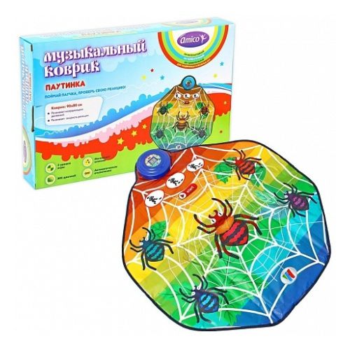 Ami&Co 48058 Коврик музыкальный танцевальный Паутинка (свет, звук)