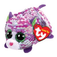 TY 42408 Teeny Tys Flippable Мягкая игрушка Котик Lilac в пайетках, 10 см