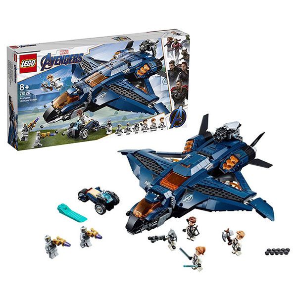 Lego Super Heroes 76126 Конструктор Лего Супергерои Модернизированный квинджет Мстителей, 838 деталей