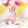 Zapf Creation 825-129 Кукла BABY born интерактивная Нарядная с тортом, 43 см