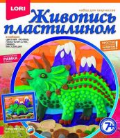 Живопись пластилином Трицератопс