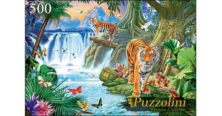 Puzzolini 7688 Пазл Стив Крипс Тигры в джунглях, 500 элементов