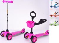 MSN TOYS &amp; BICYCLE SKL-06пц Самокат детский, рама: пластик, ручка: пластик, алюминий,колесо: 110 мм передние, 70 мм задние,поворотно наклонный механизм, размер 540*225*490 (660)