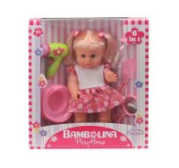 Dimian 1403 Кукла Bambolina Playtime, 33 см (пьет, писает) с горшочком, бутылочкой и аксессуарами