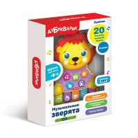 АЗБУКВАРИК 4680019286068 Музыкальная игрушка Азбукварик Музыкальные зверята 2 в 1 Плеер-львенок + пианино