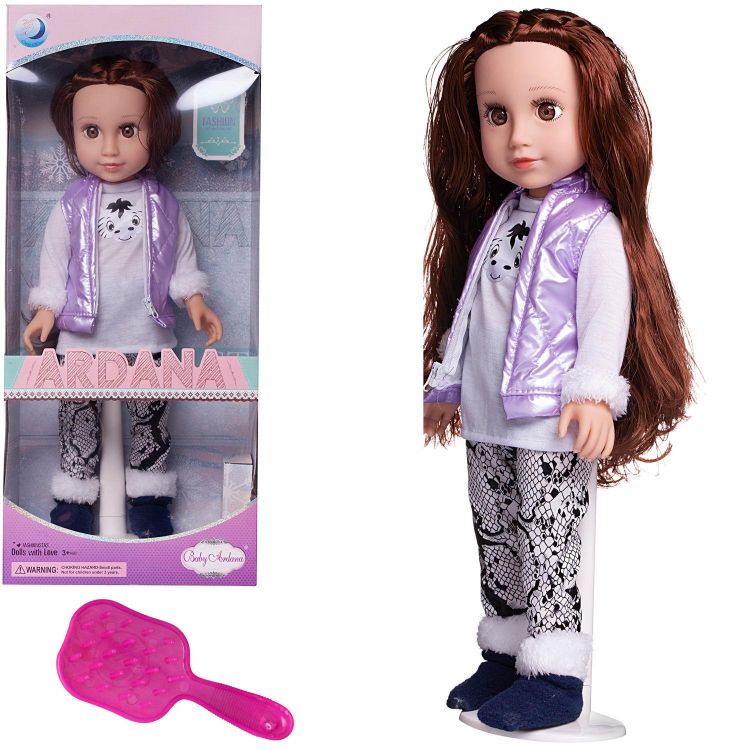 Junfa WJ-21808 Кукла Junfa Ardana Baby в фиолетовом жилете 45 см