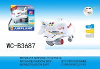 ABtoys (АБтойс) RJ022 Самолет Junfa пластмассовый, инерционный, со световыми и звуковыми эффектами, в коробке, 15,5х15х14см