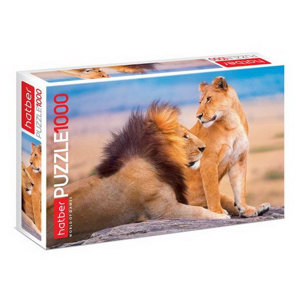 Hatber 1000ПЗ2-18663 ПАЗЛЫ 1000 элементов А2ф 680х450мм Львиное царство