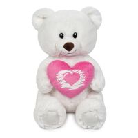 Maxitoys MT-SUT061706-30 Мягкая игрушка Maxitoys Мишка Белый с Сердцем, 30 см