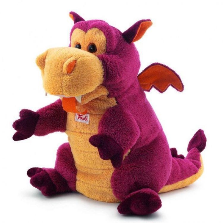Trudi 29968 Мягкая игрушка Дракон (игрушка на руку), 25 см