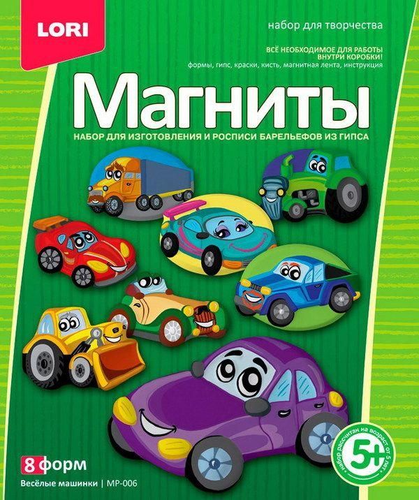 ЛОРИ МР-006 Фигурки на магнитах "Весёлые машинки"