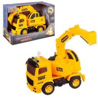 ABtoys (АБтойс) C-00444 Машинка инерционная ABtoys Экскаватор со звуковыми и световыми эффектами 1:36, 20x10x14 см