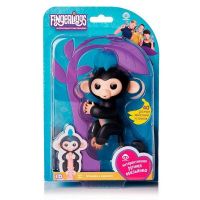FINGERLINGS 3701A Обезьянка интерактивная ФИНН (черная), 12см