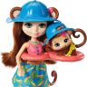 Mattel GFN58 Энчантималс Игровой набор Лодка в джунглях с обезьянкой Мерит