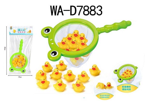 JUNFA 652B(541) Игрушка для ванной. Сачок с утятами, 18х15х2 см