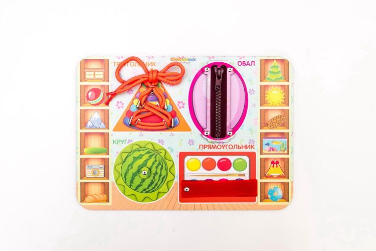 Woodlandtoys 112202 Бизиборд Woodlandtoys геометрические формы 19,5*27,5 см Woodlandtoys 112202 Бизиборд Woodlandtoys геометрические формы 19,5*27,5 см