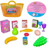 ABtoys (АБтойс) PT-01601/желтая Игровой набор Abtoys Помогаю Маме Продукты в корзине 14 предметов