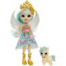 Mattel GYJ03 Энчантималс Кукла Паолина Пегасус с любимой зверушкой, 15 см