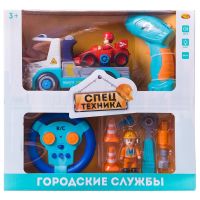 ABtoys (АБтойс) C-00443 Машинка-конструктор на радиоуправлении Abtoys Cпецтехника серия Городские службы Автовоз и гоночная машина, со звуковыми и световыми эффектами