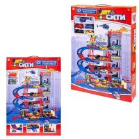 ABtoys PT-00903 Парковка "АвтоСити", 4-х уровневая, 67 деталей