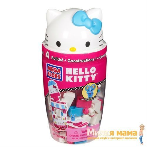 Mega Bloks 10952 Конструктор Hello Kitty в тубусе, синий