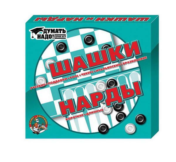Десятое королевство 00104ДК Игра настольная Шашки, нарды (малые)