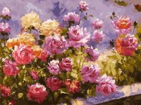 Раскраски по номерам Букет роз, 40*30 см